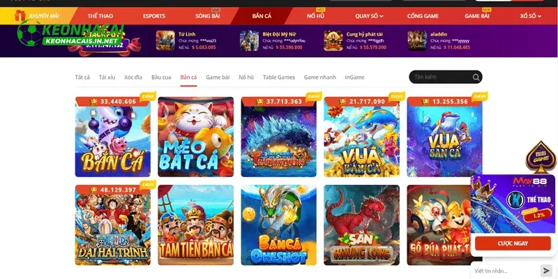 Các game có tại May88